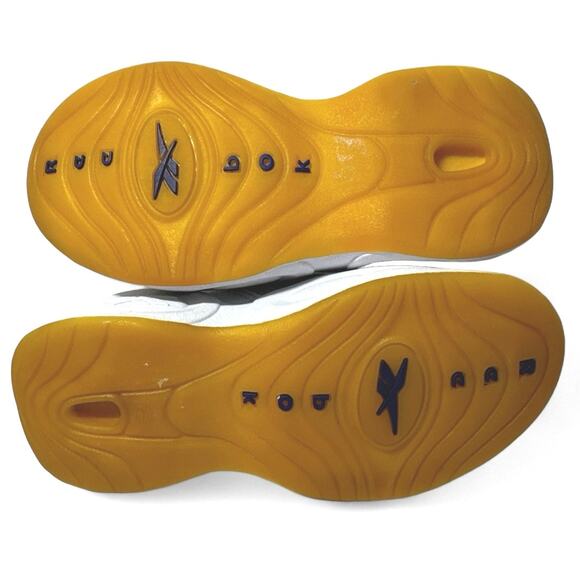 Reebok Question Mid Top Yellow Toe Leather Allen Iverson Toddler 9 - Picture 4 of 7